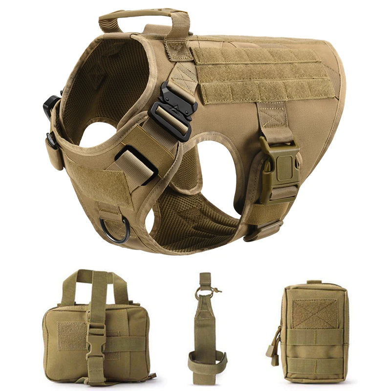 Tactical Military Dog Harness & Leash Set