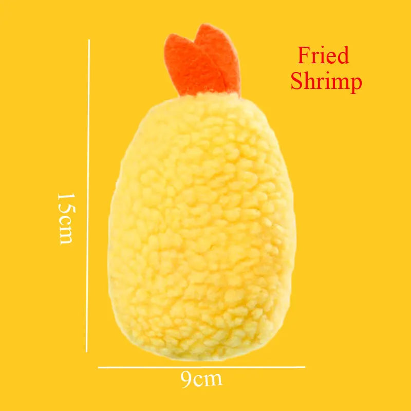 Squeaky Plush Dog Toys – Food Shapes