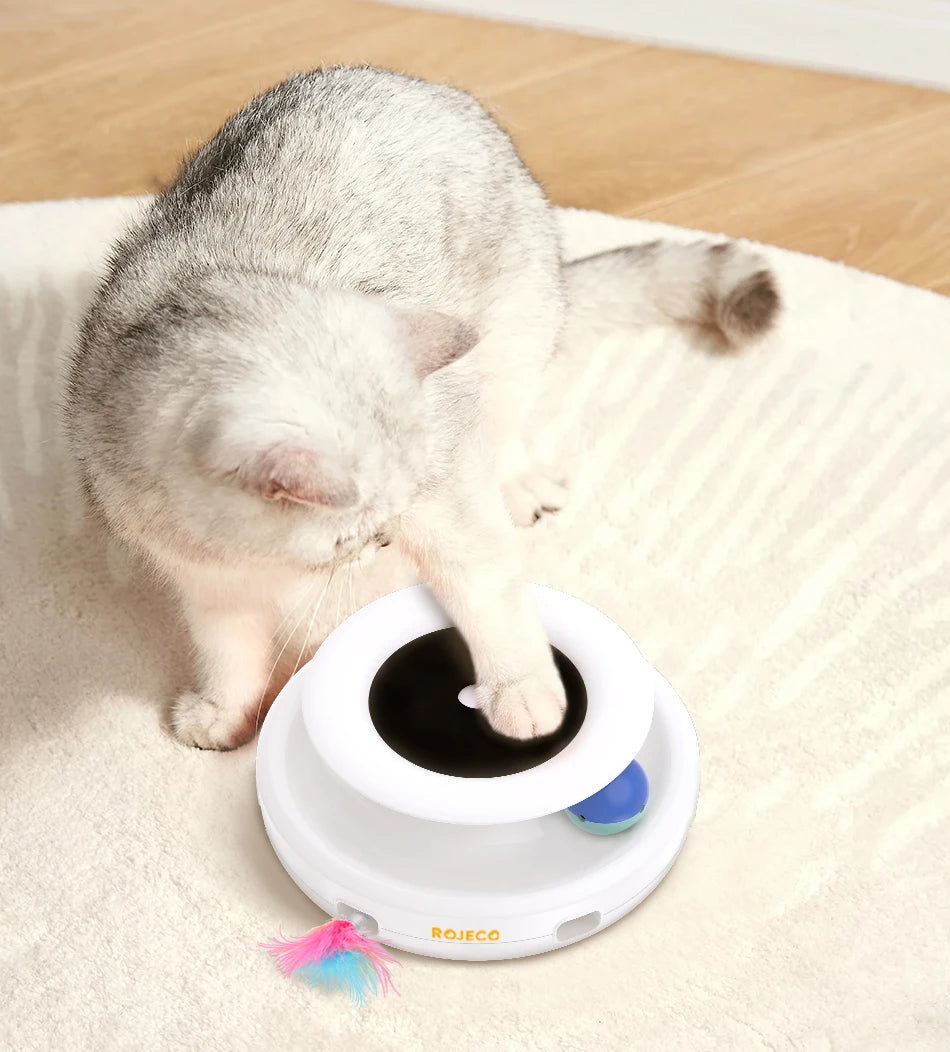 ROJECO 2-in-1 Smart Feather Ball Toy Set