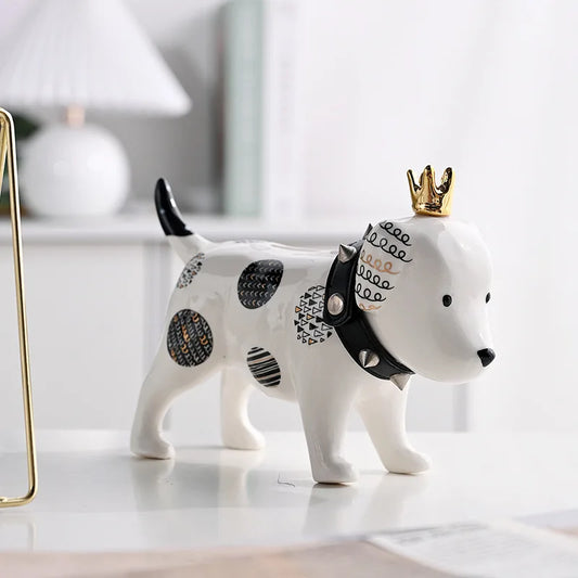 Minimalist Ceramic Dog Ornament