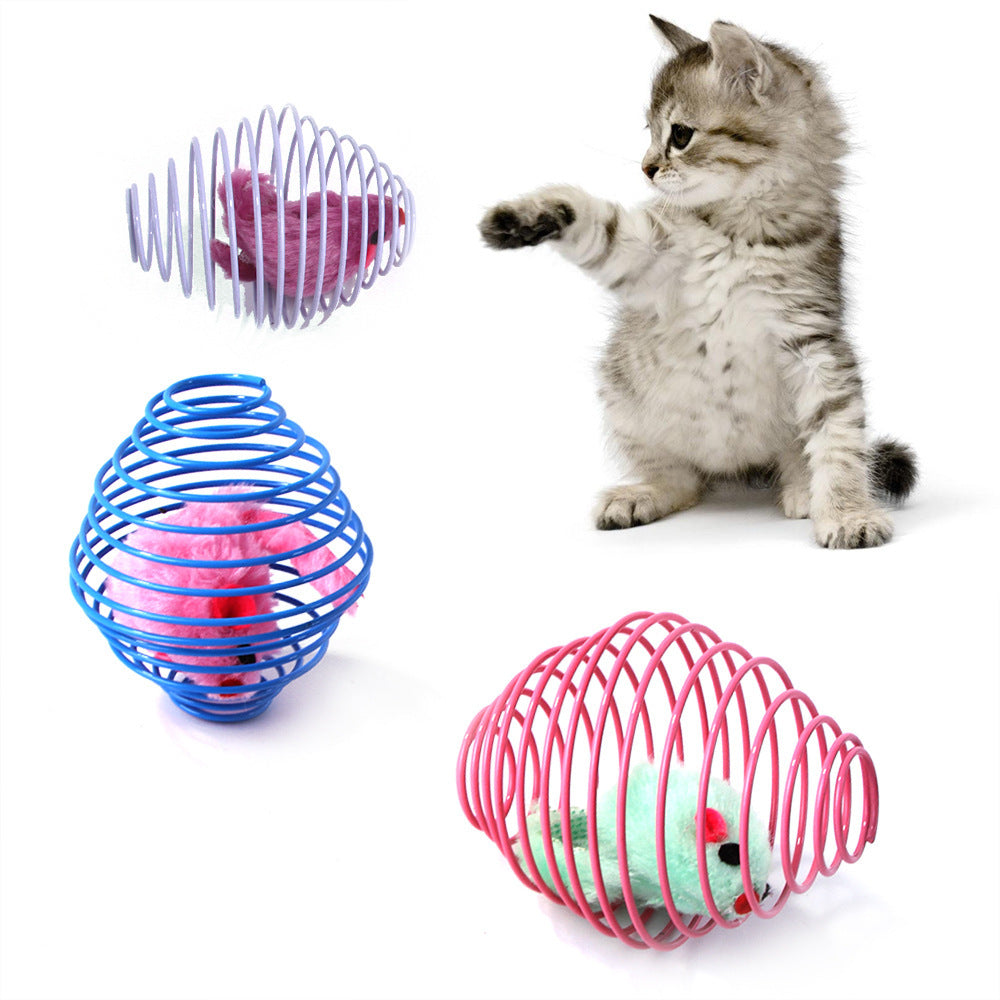Interactive Cat Toy Balls with Springs