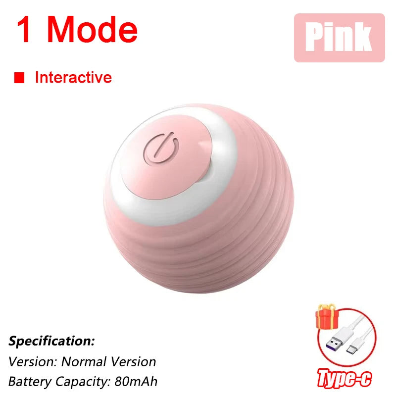 Automatic Rolling Cat Toy Ball with Faux Tail