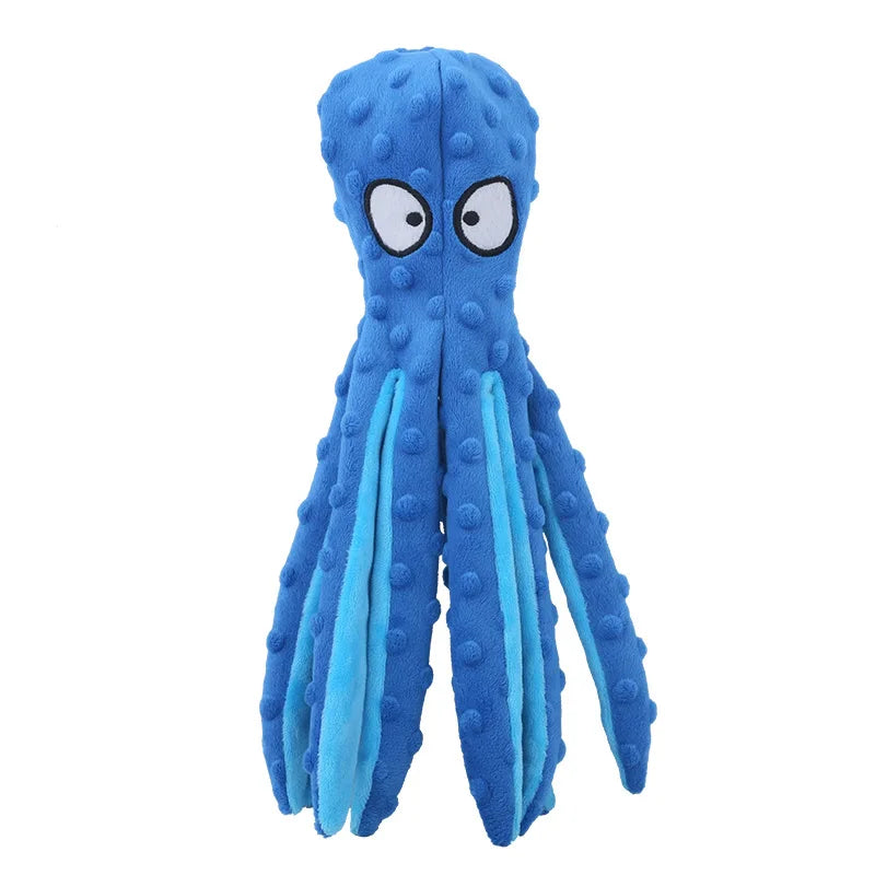 Plush Squeaky Octopus Dog Toy