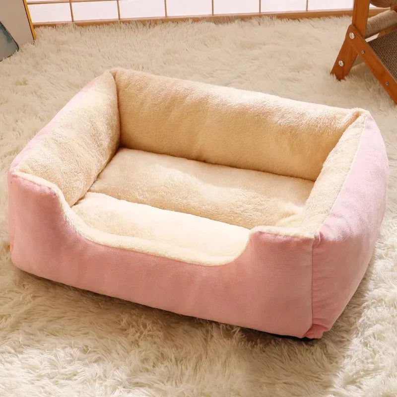 Cozy Pet Bed for Cats & Small Dogs – Soft Cushion Basket House