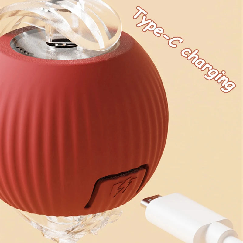 Automatic Rolling Cat Toy Ball with Faux Tail