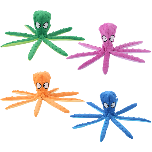 Plush Squeaky Octopus Dog Toy