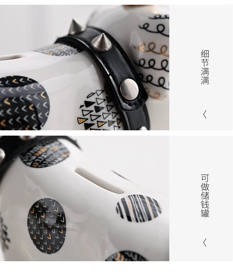 Minimalist Ceramic Dog Ornament