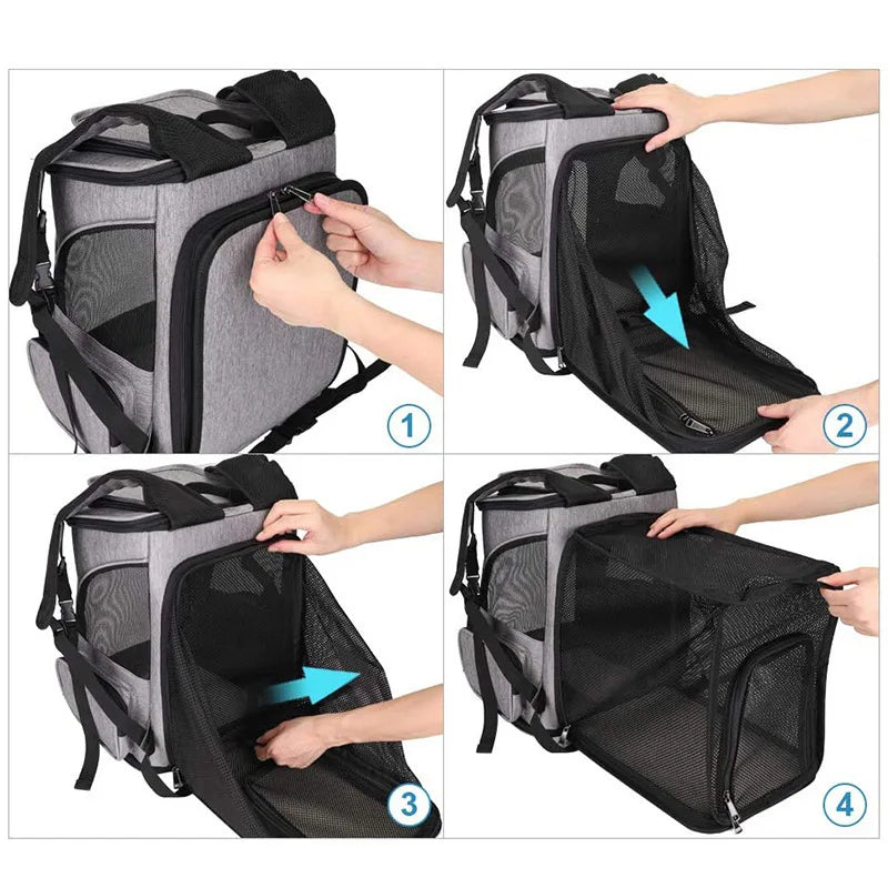 Breathable Foldable Pet Carrier Backpack