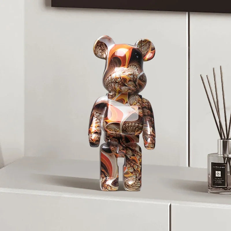Graffiti Bear Figurine Money Jar