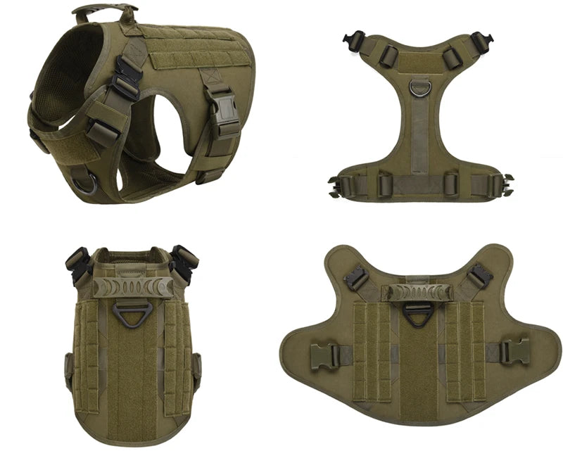 Tactical Military Dog Harness & Leash Set
