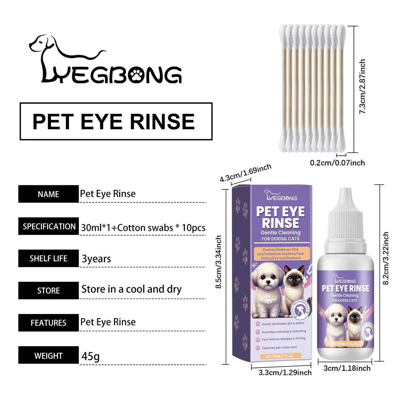 Yegbong Pet Eye Cleaner Drops 30ml