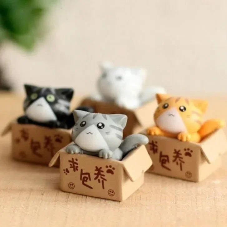 Kawaii Mini Cat Figurine