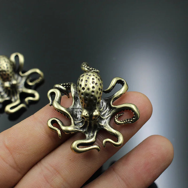 Retro Brass Octopus Figurine