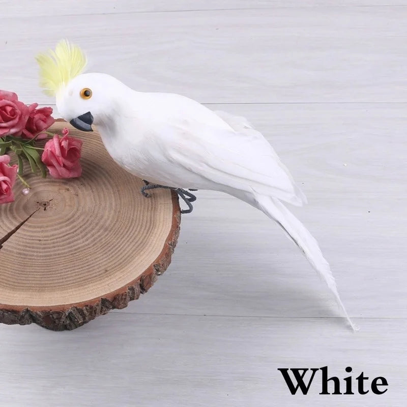 Handmade Feather Parrot Lawn Ornament