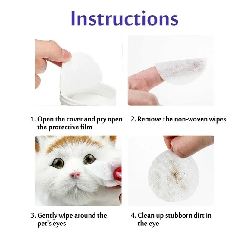 130pcs Pet Eye Cleaning Wipes