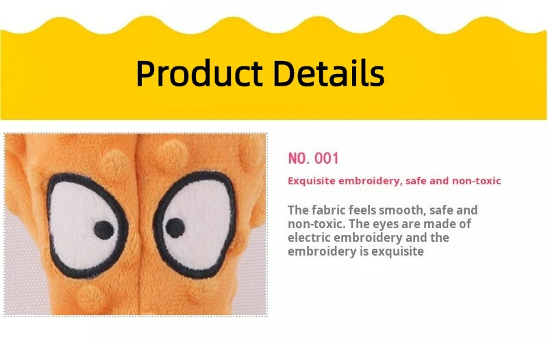 Plush Squeaky Octopus Dog Toy