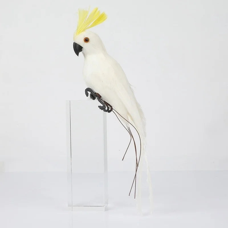 Handmade Feather Parrot Lawn Ornament