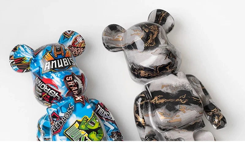Graffiti Bear Figurine Money Jar