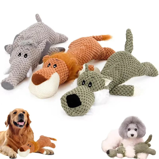 Bite-Resistant Squeaky Plush Dog Toy