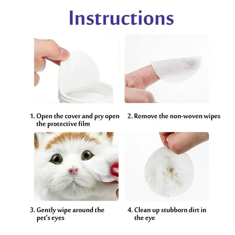 130pcs Pet Eye Cleaning Wipes