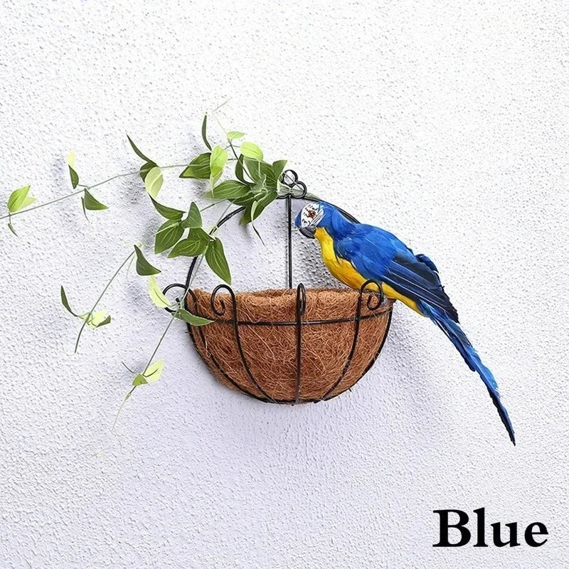 Handmade Feather Parrot Lawn Ornament