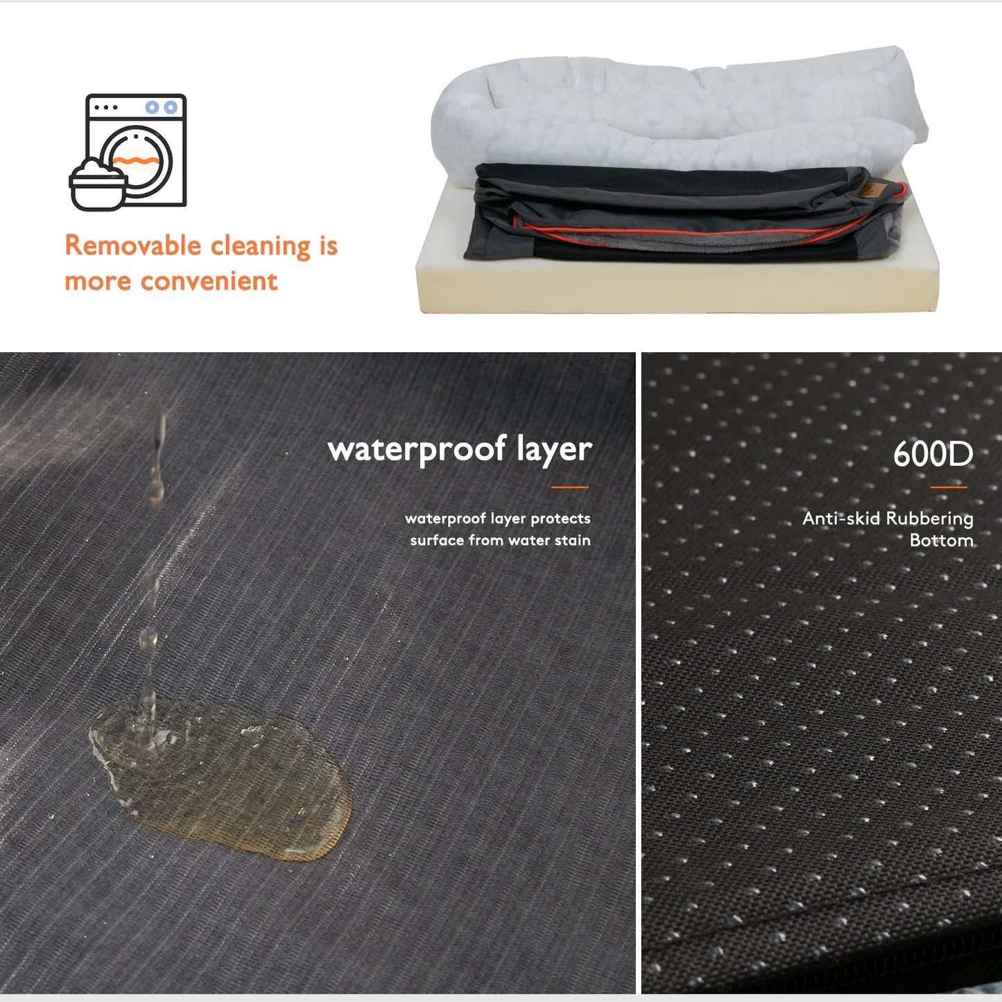 Orthopedic Dog Bed with Bolster