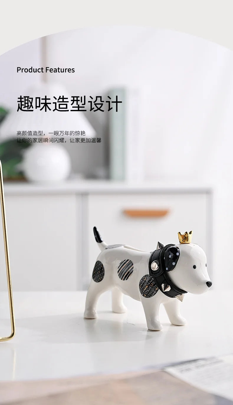 Minimalist Ceramic Dog Ornament