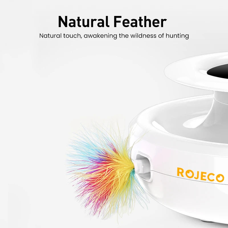 ROJECO 2-in-1 Smart Feather Ball Toy Set