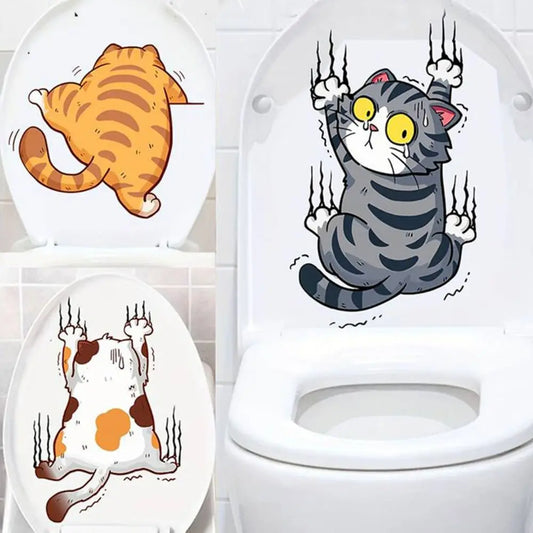 3PCS Cute Cat Wall Stickers Set
