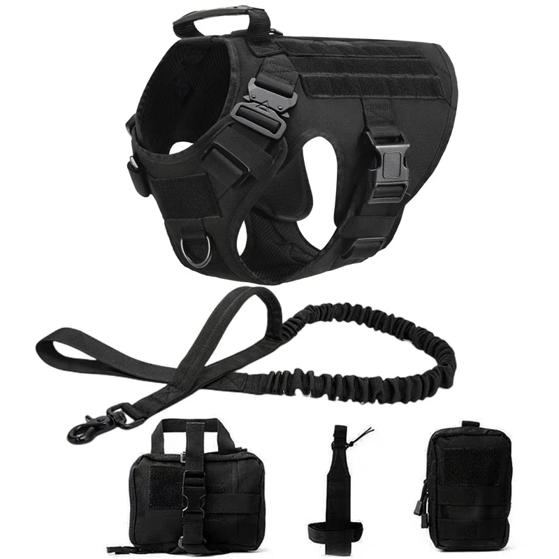 Tactical Military Dog Harness & Leash Set
