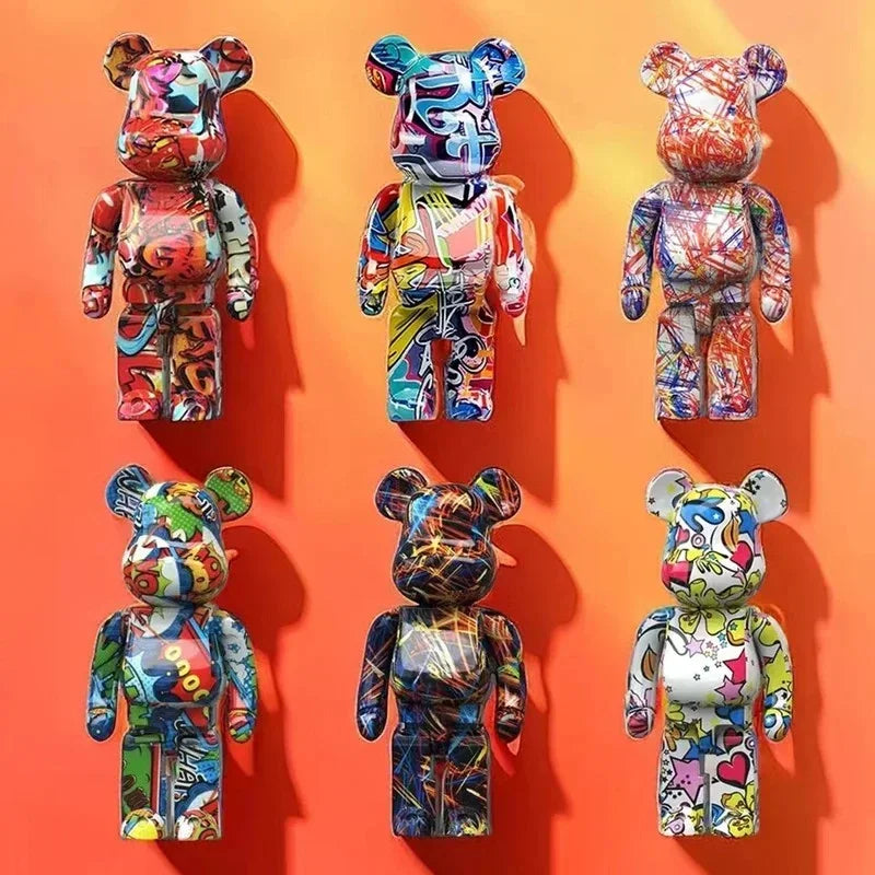 Graffiti Bear Figurine Money Jar