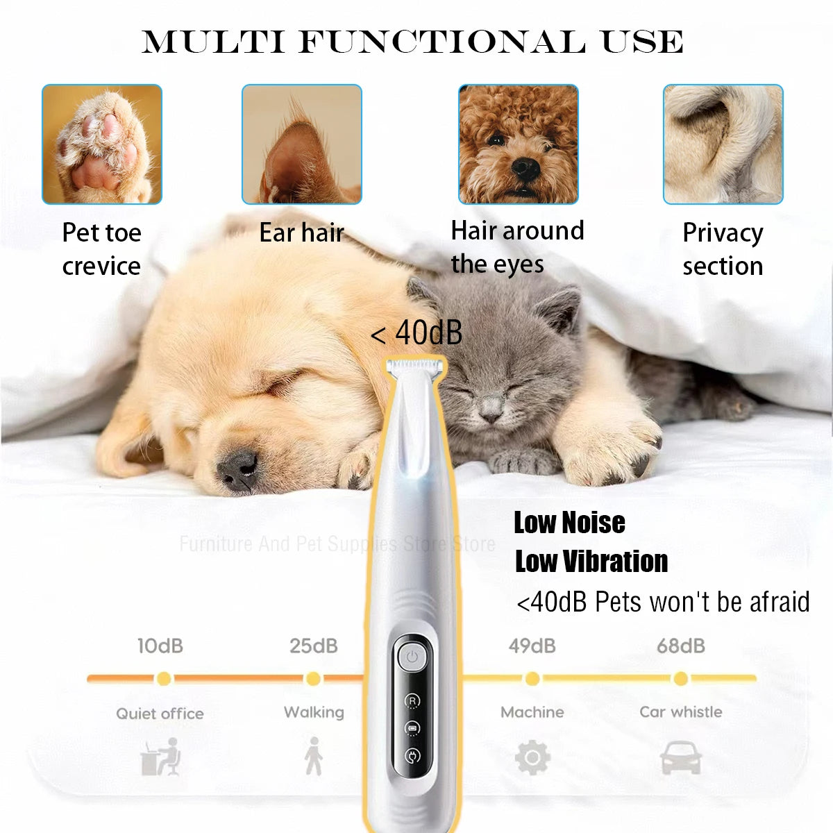 LED Dog Paw Trimmer Clippers