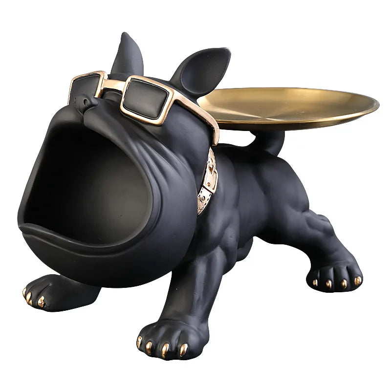 30cm Bulldog Resin Storage Statue