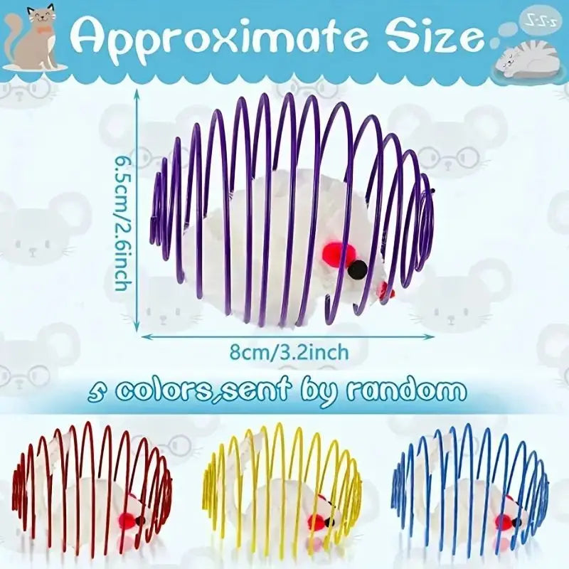 Interactive Cat Toy Balls with Springs