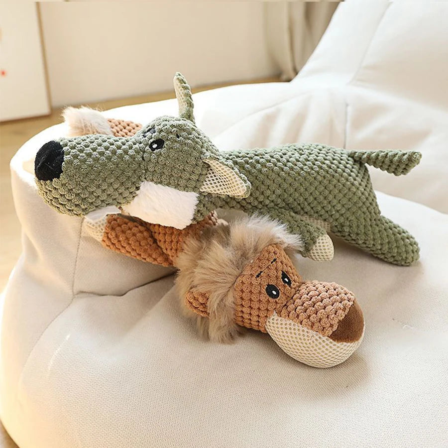 Bite-Resistant Squeaky Plush Dog Toy