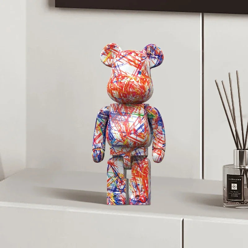 Graffiti Bear Figurine Money Jar
