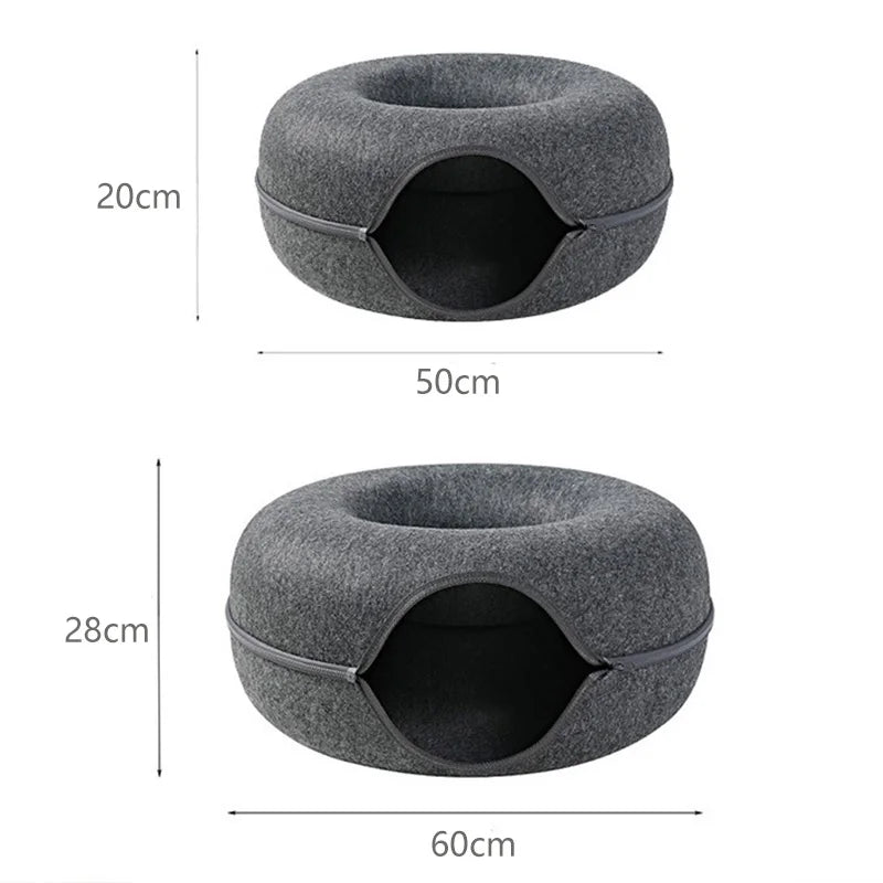 Donut Cat Tunnel Bed & Playhouse