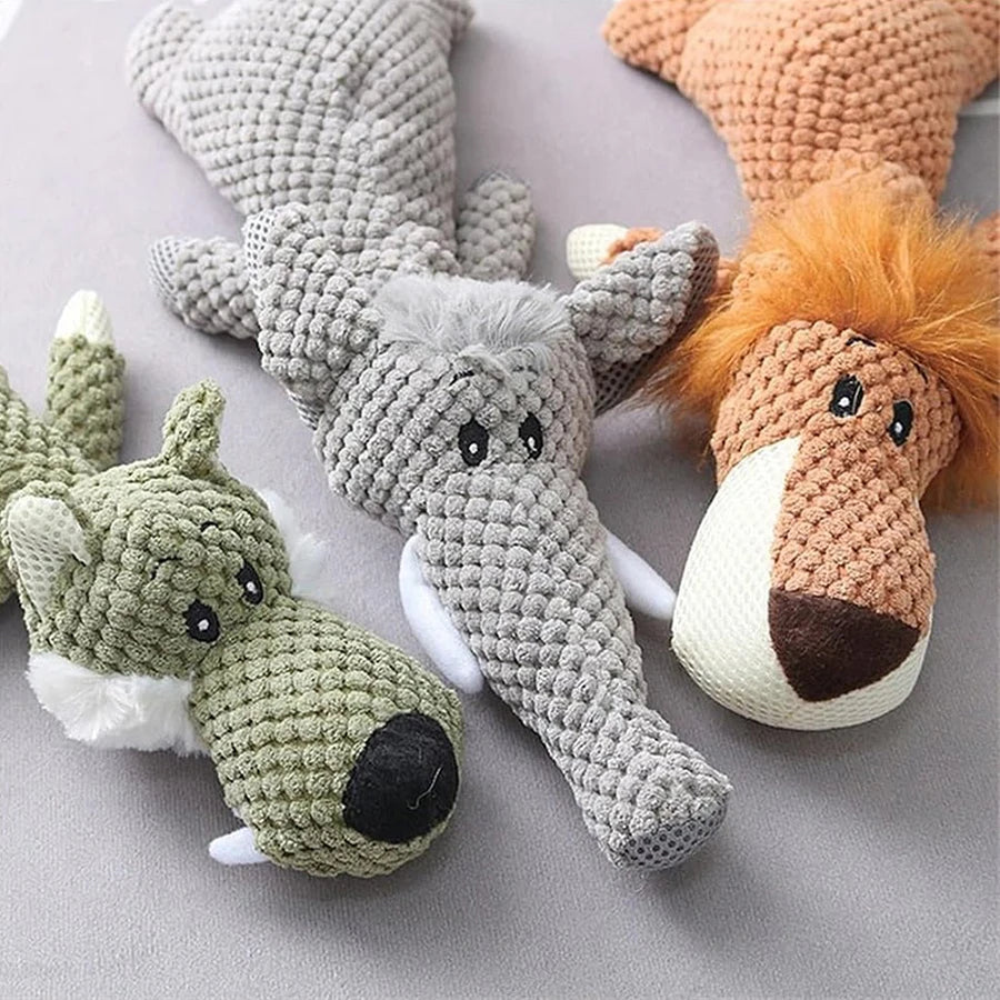 Bite-Resistant Squeaky Plush Dog Toy