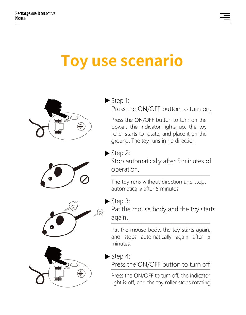 Electric Interactive Mouse Cat Toy