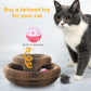 Round Cat Scratching Board with Ball
