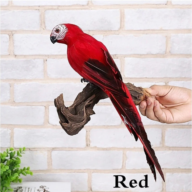 Handmade Feather Parrot Lawn Ornament
