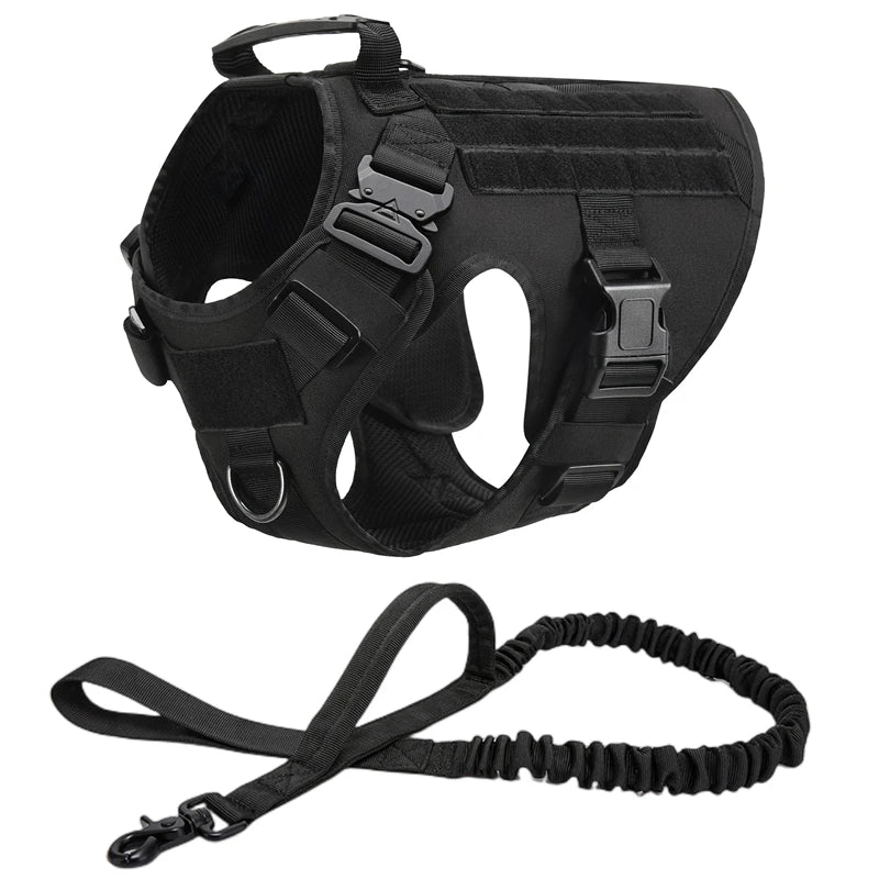Tactical Military Dog Harness & Leash Set