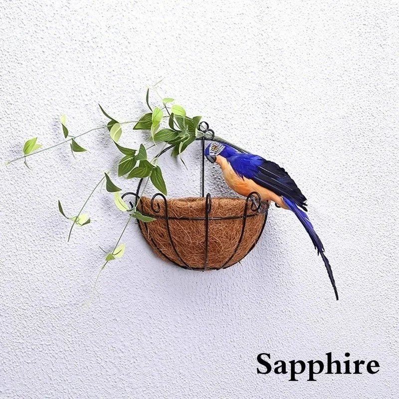 Handmade Feather Parrot Lawn Ornament