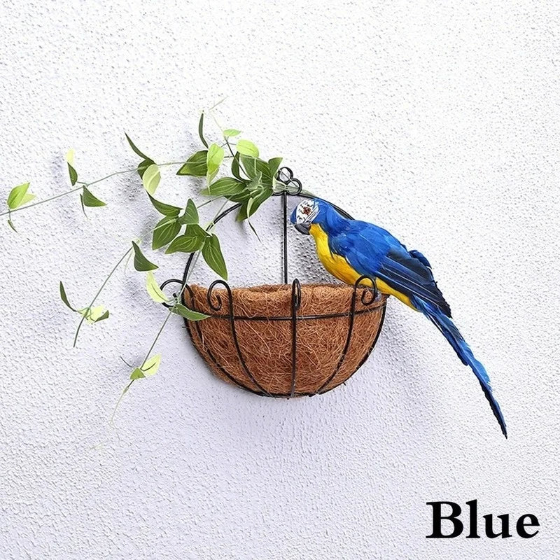 Handmade Feather Parrot Lawn Ornament