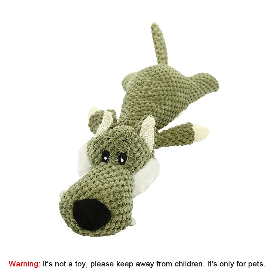 Bite-Resistant Squeaky Plush Dog Toy