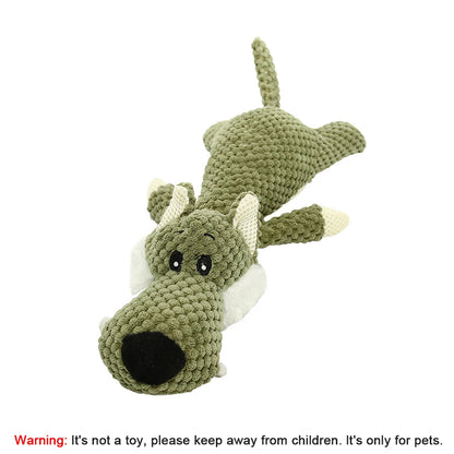 Bite-Resistant Squeaky Plush Dog Toy