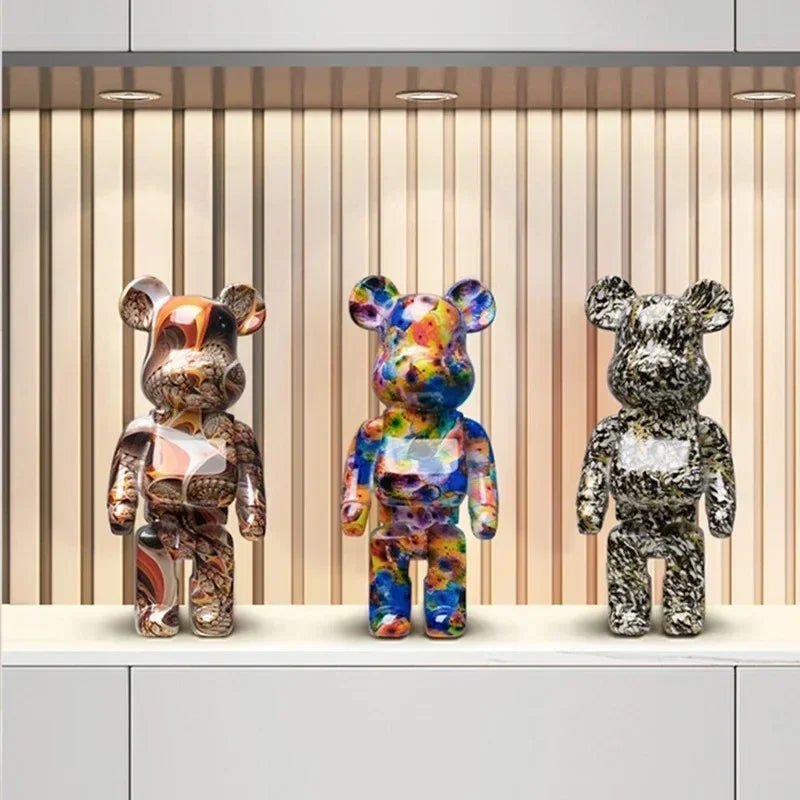 Graffiti Bear Figurine Money Jar