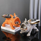 30cm Bulldog Resin Storage Statue