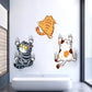 3PCS Cute Cat Wall Stickers Set