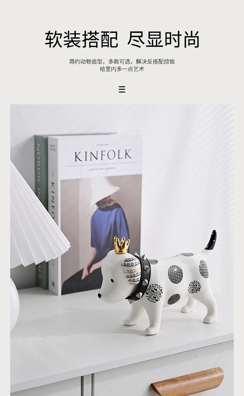 Minimalist Ceramic Dog Ornament